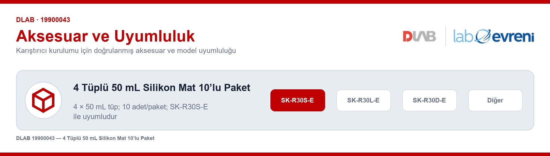 DLAB 19900043 4 tüplü 50 ml silikon mat 10’lu paket uyumluluk şeması