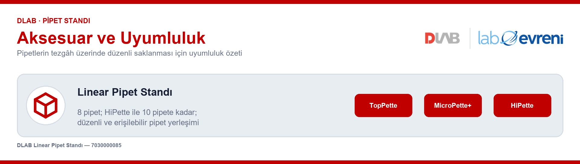 DLAB 7030000085 pipet standının model uyumluluğu