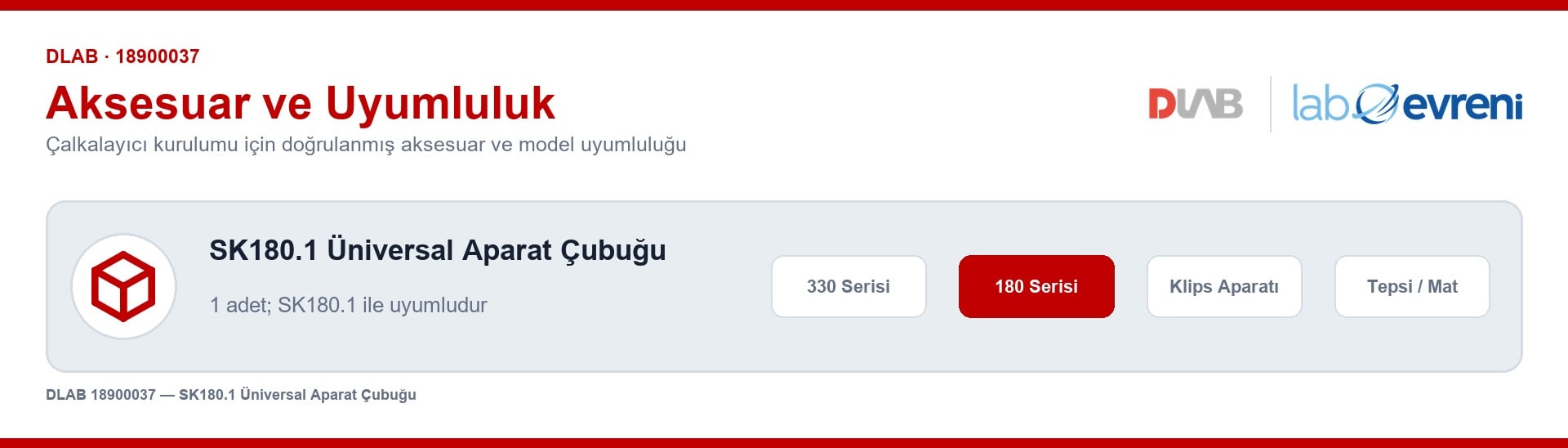 DLAB 18900037 sk180.1 üniversal aparat çubuğu için çalkalayıcı model uyumluluğu