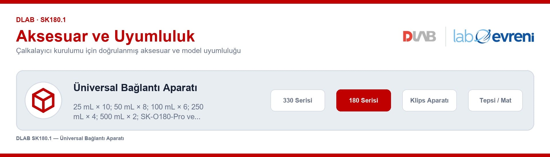 DLAB 18900025 üniversal bağlantı aparatı için çalkalayıcı model uyumluluğu