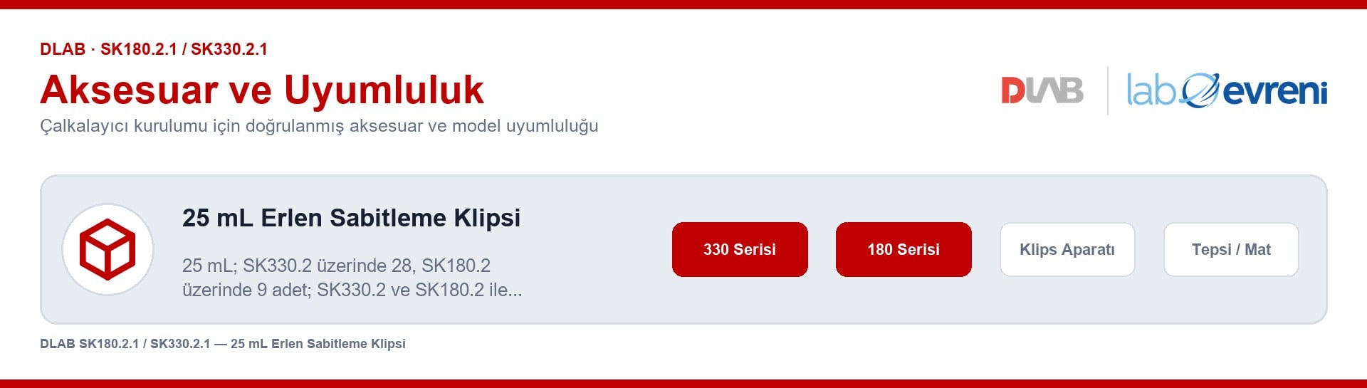 DLAB 18900029 25 ml erlen sabitleme klipsi için çalkalayıcı model uyumluluğu