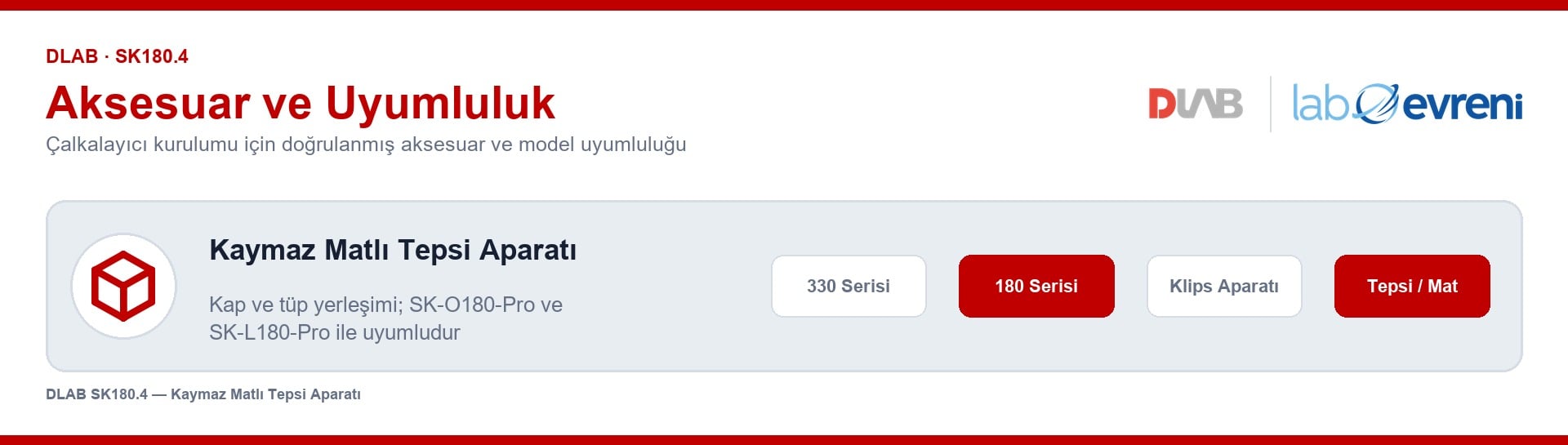 DLAB 18900185 kaymaz matlı tepsi aparatı için çalkalayıcı model uyumluluğu