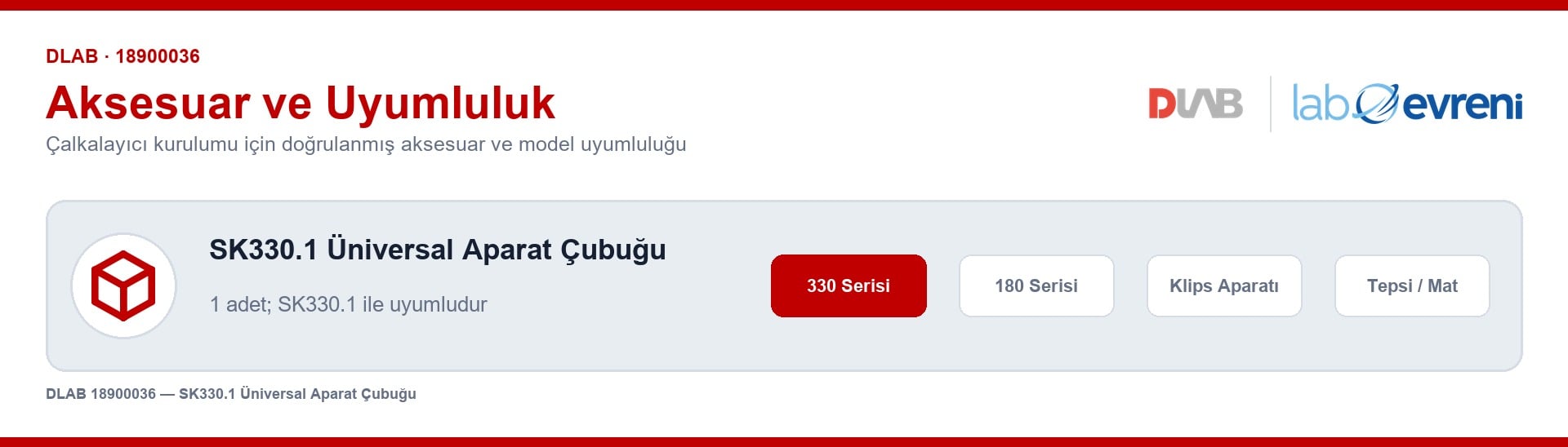 DLAB 18900036 sk330.1 üniversal aparat çubuğu için çalkalayıcı model uyumluluğu