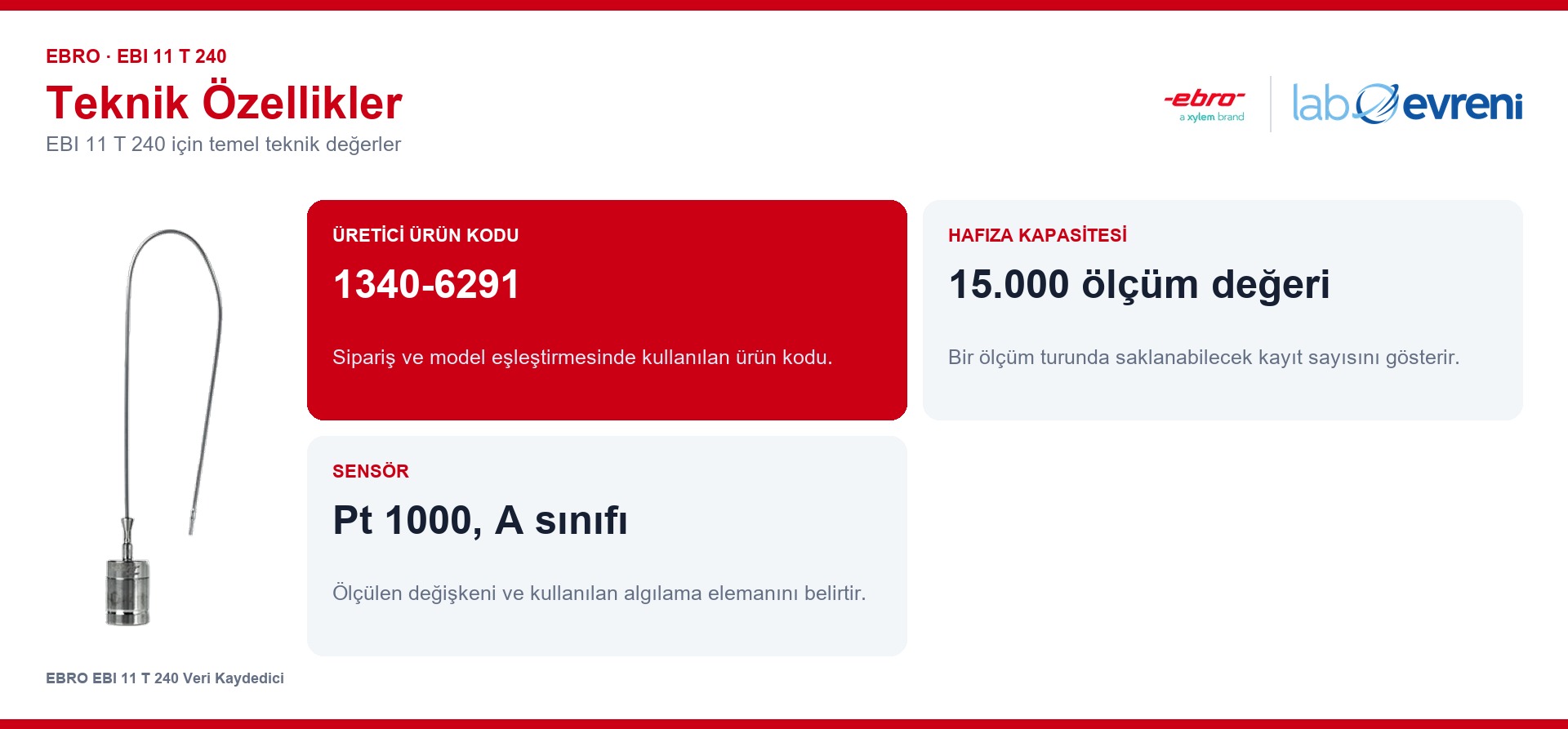 EBRO EBI 11 T 240 ürününün temel teknik özellikleri