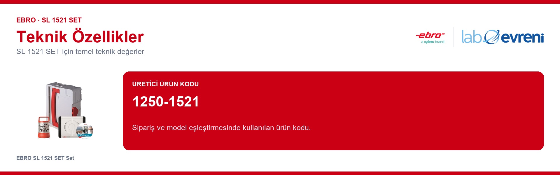 EBRO SL 1521 SET ürününün temel teknik özellikleri