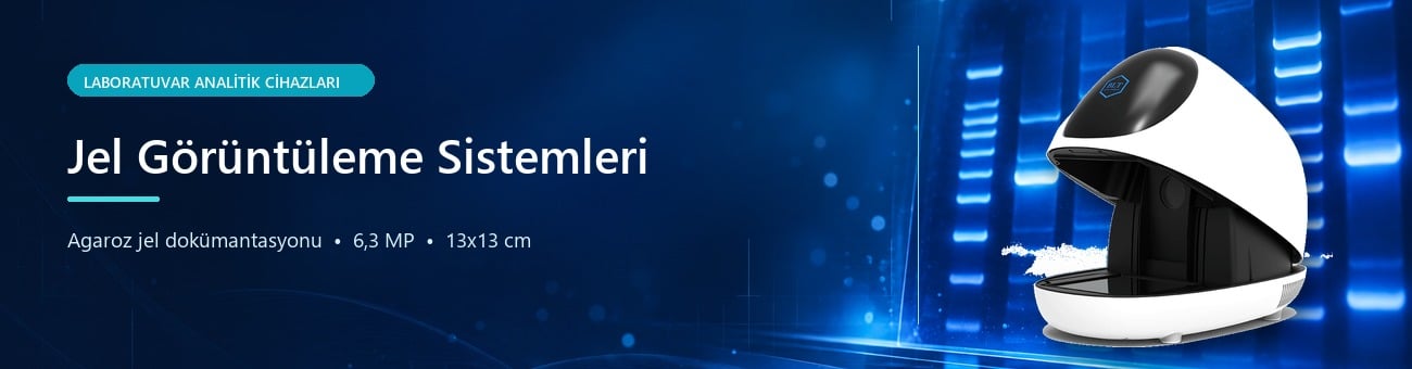Jel bantlarını ve görüntüleme cihazını gösteren Jel Görüntüleme Sistemleri kategori görseli