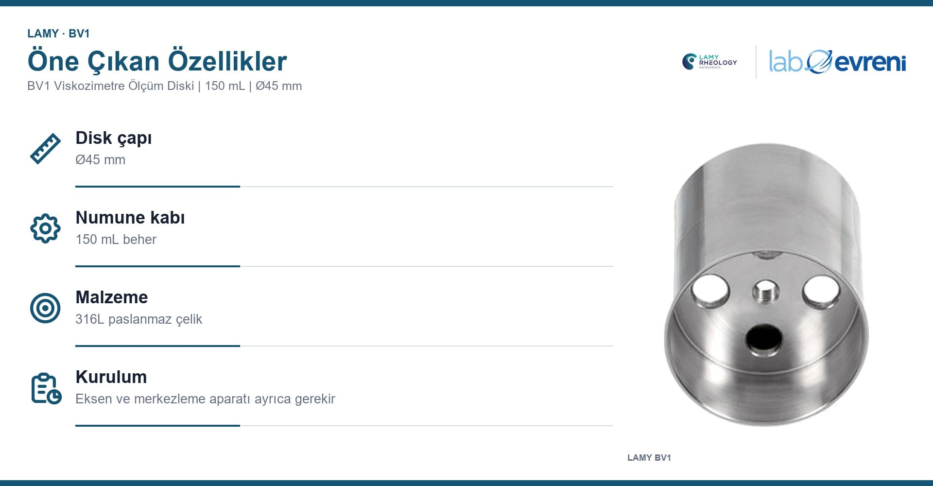 LAMY BV1 için öne çıkan teknik özellikler ve kullanım bilgileri