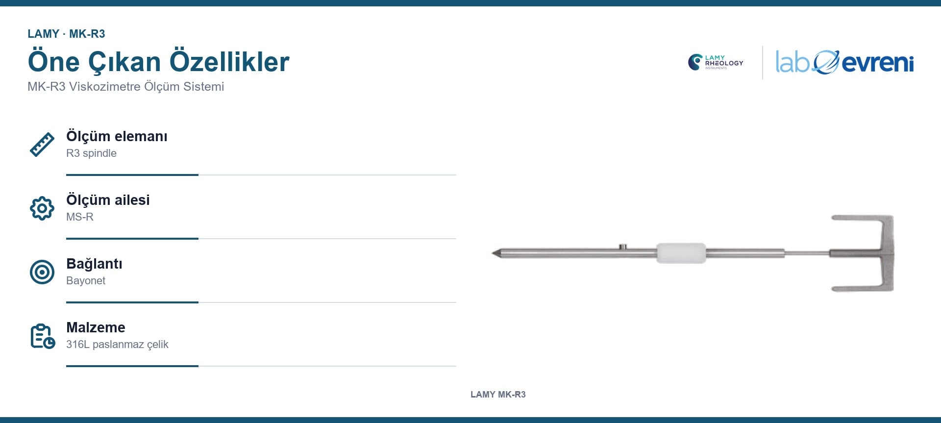 LAMY MK-R3 için öne çıkan teknik özellikler ve kullanım bilgileri