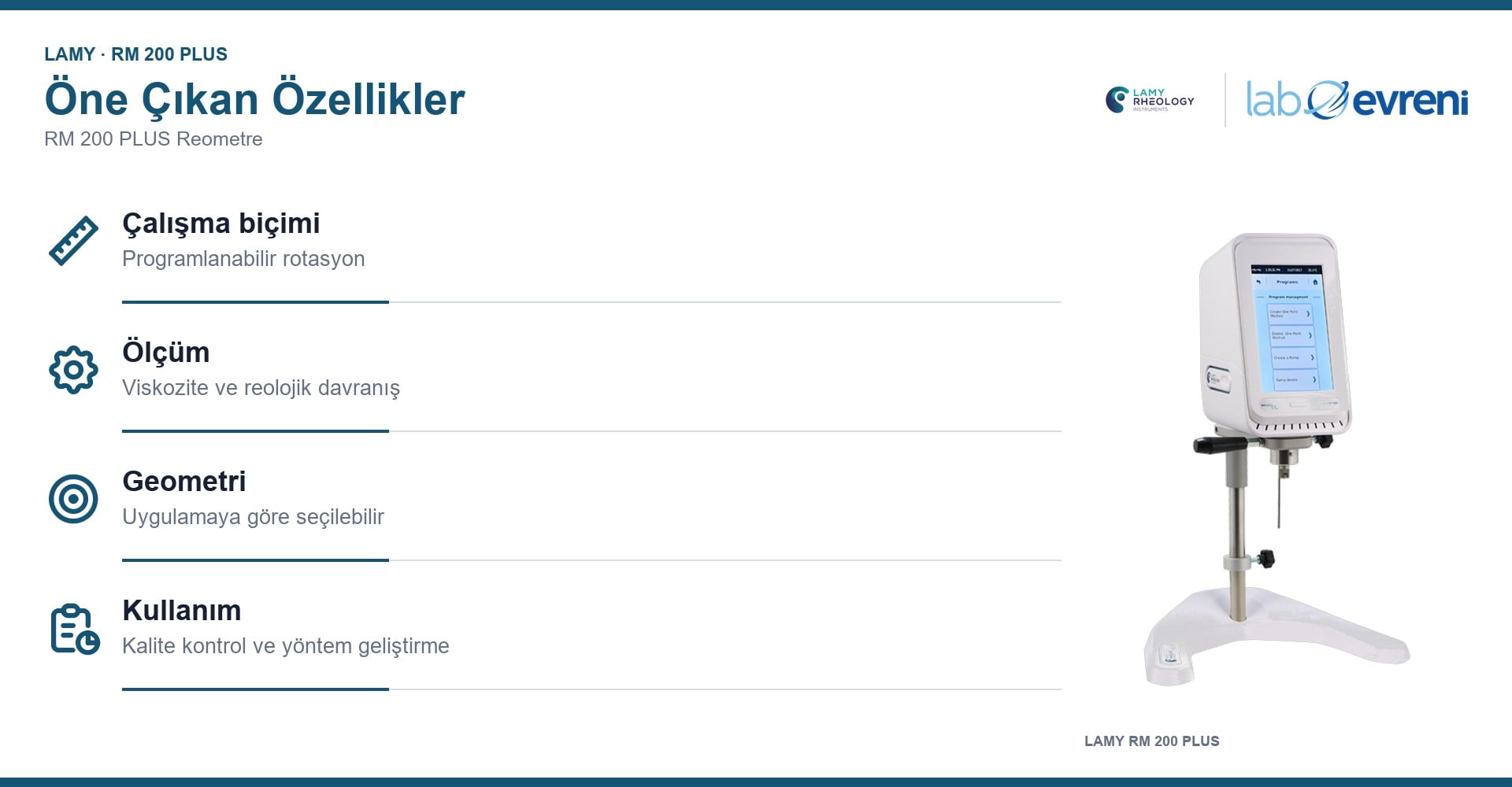 LAMY RM 200 PLUS için öne çıkan teknik özellikler ve kullanım bilgileri