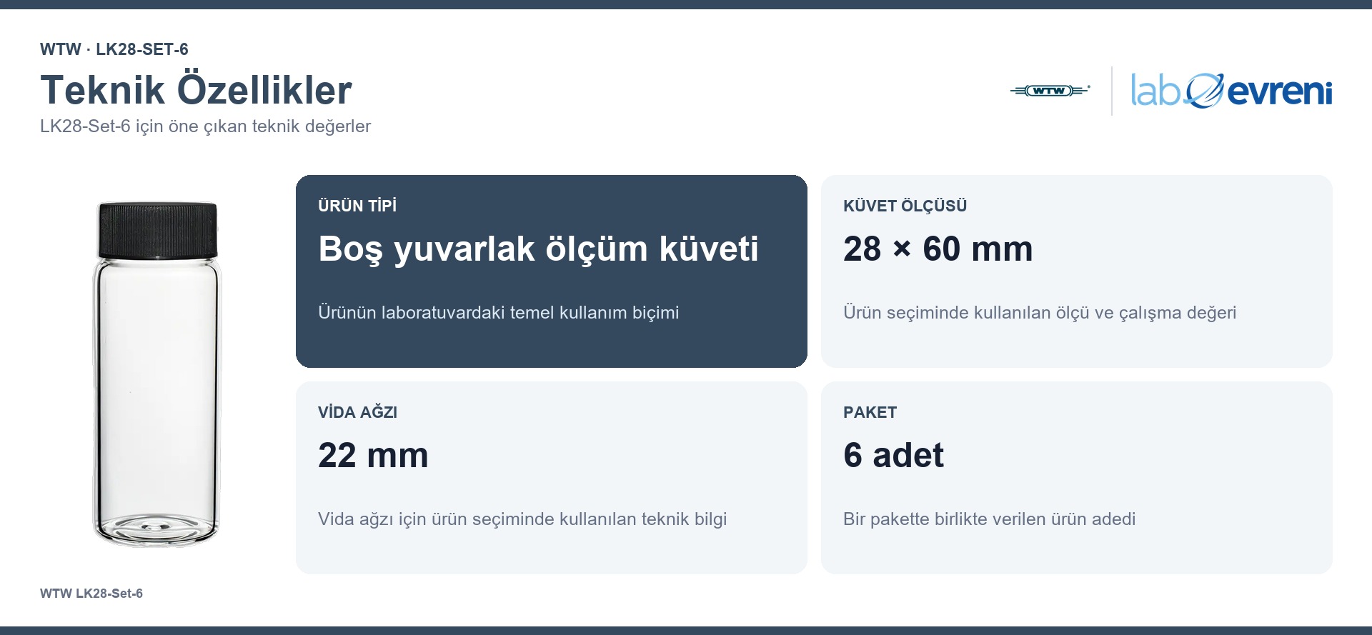 WTW LK28-Set-6 teknik özellikleri ve 251302 sipariş kodu