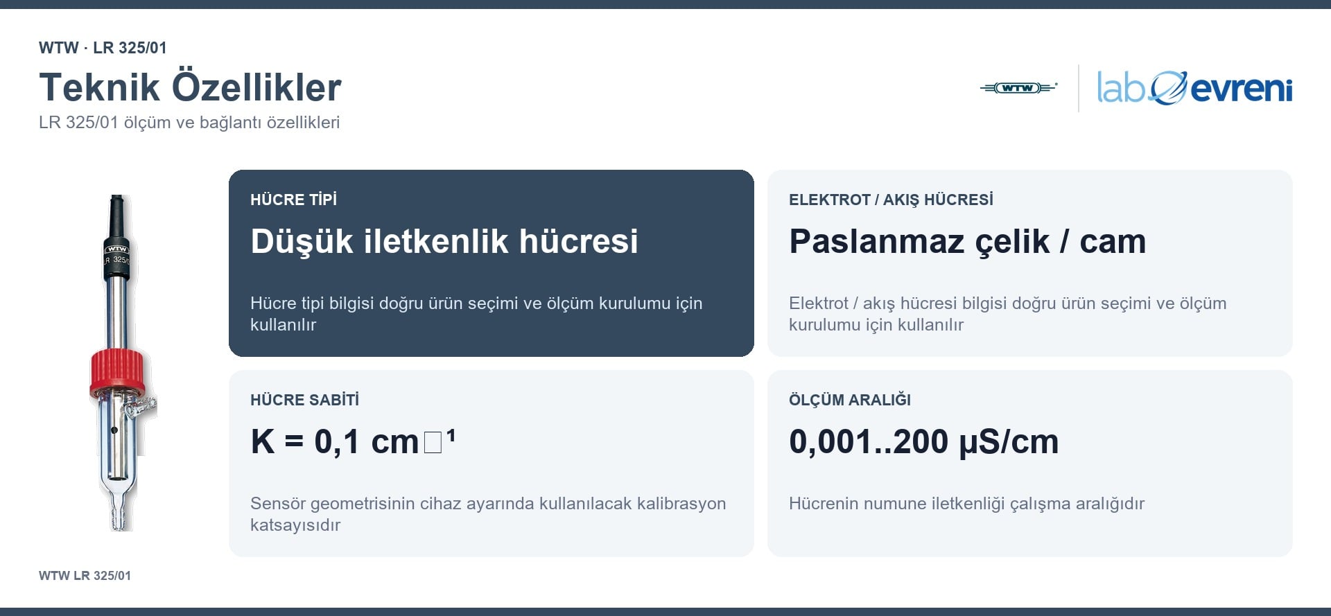 WTW LR 325/01 teknik özellikleri ve 301961 sipariş kodu