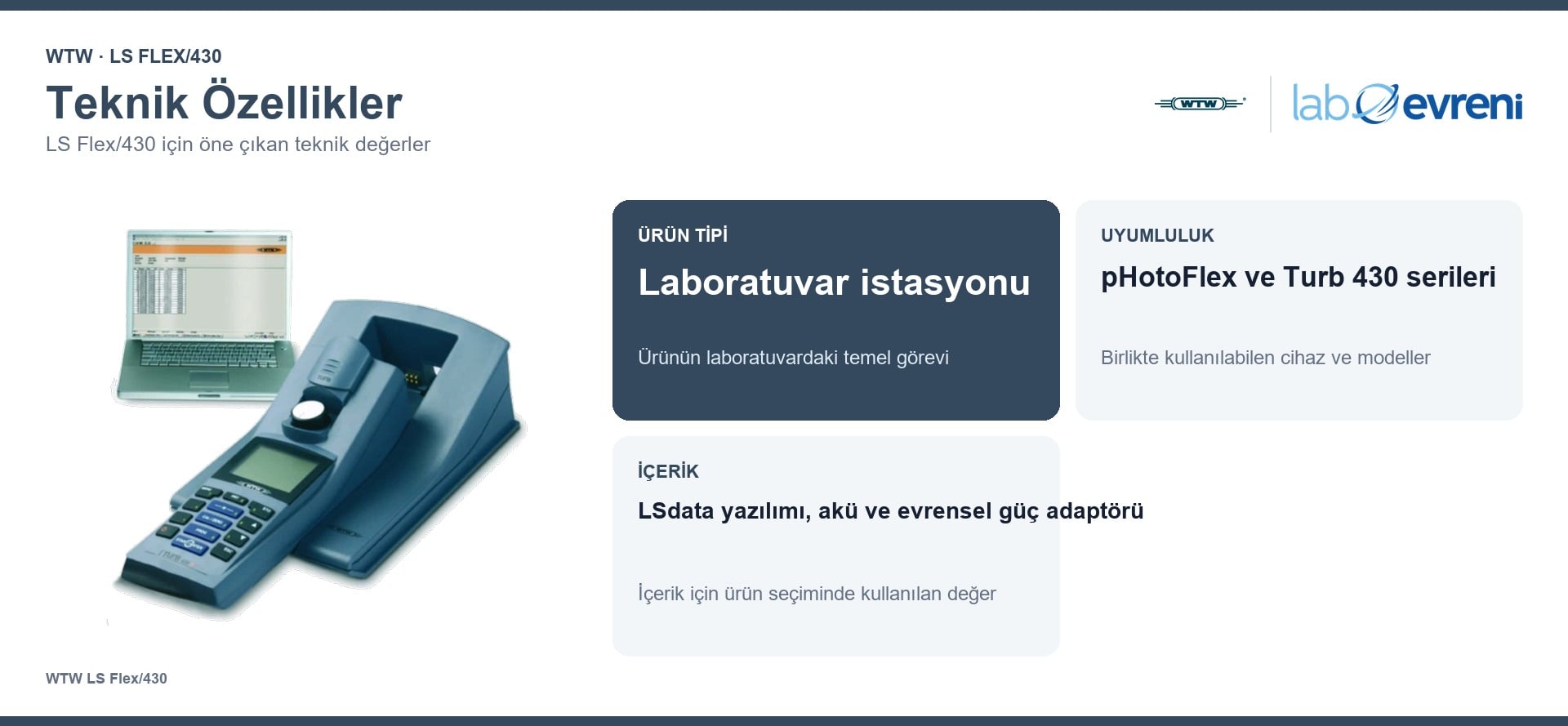 WTW LS Flex/430 teknik özellikleri ve 251301 sipariş kodu