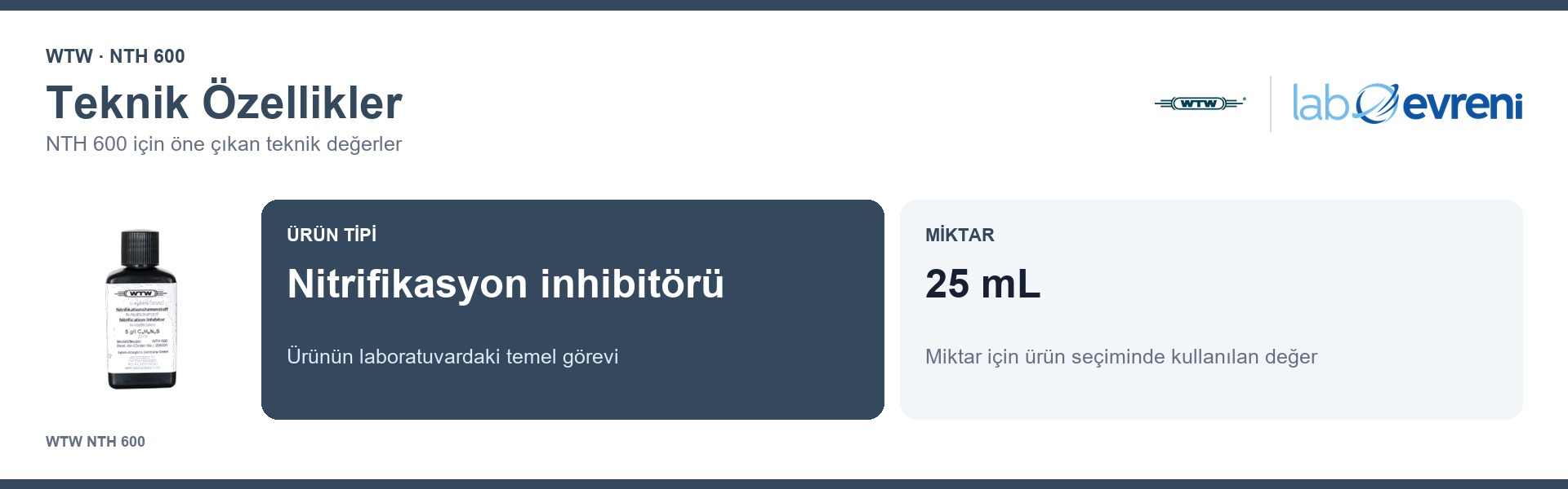 WTW NTH 600 teknik özellikleri ve 209331 sipariş kodu