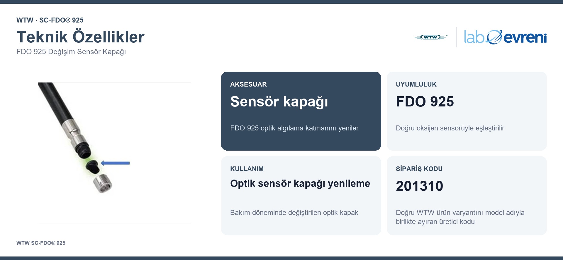 WTW SC-FDO® 925 teknik özellikleri ve 201310 sipariş kodu