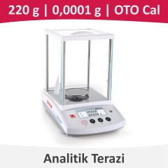 OHAUS PR 224 Analitik Terazi | 220 g | 0.0001 g | Oto Kalibrasyon