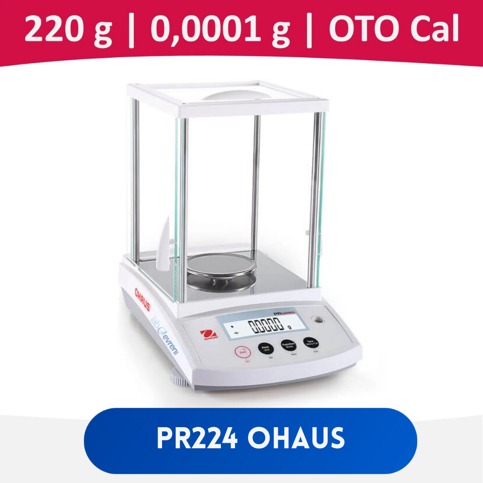 OHAUS PR 224 Analitik Terazi | 220 g | 0.0001 g | Oto Kalibrasyon