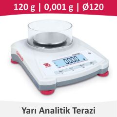 OHAUS NV 123 Hassas Terazi 120 gr|0.001 gr|Ø93 mm