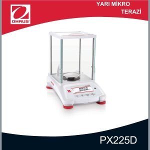 Ohaus PX225D Yarı Mikro Terazi 82|220 gr|0.01 mg|0.1 mg (Dahili Kalibrasyon)