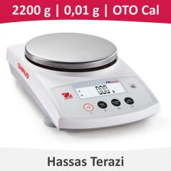 Ohaus PR 2202  Hassas Terazi 2.200 gr | 0,01 gr | 180 mm  (InCal™ - Yarı Otomatik)