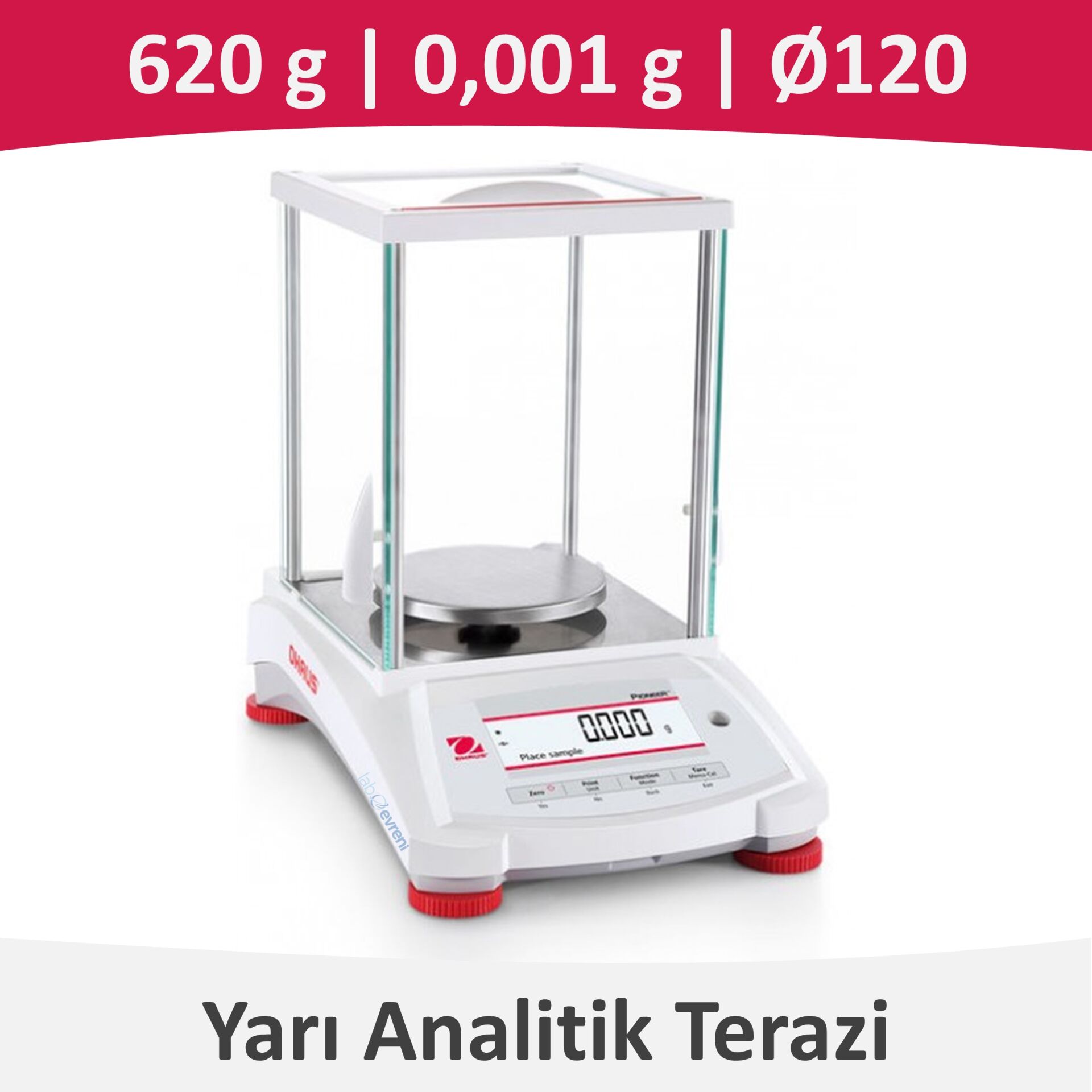 Ohaus PX 623/E Yarı Analitik Terazi 620 gr | 0,001 gr |120mm