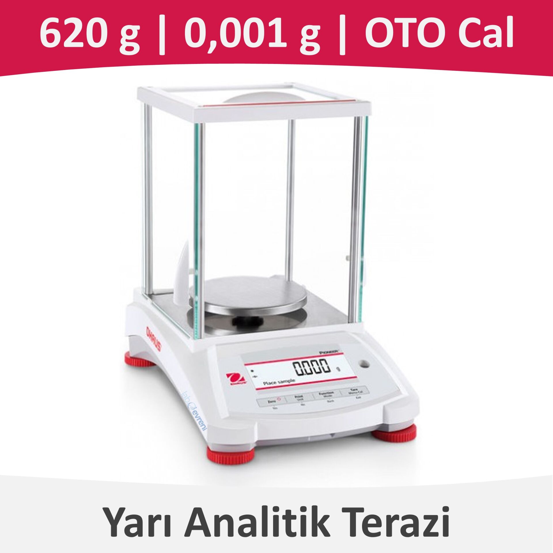 Ohaus PX 623 Yarı Analitik Terazi 620 gr | 0,001 gr |120mm (InCal™ - Yarı Otomatik)