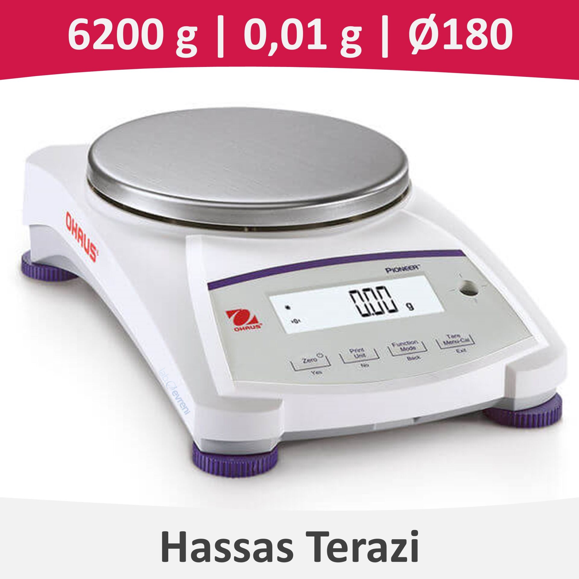 Ohaus PJX 6202/E  Hassas Terazi 6.200 gr | 0,01 gr | 180mm