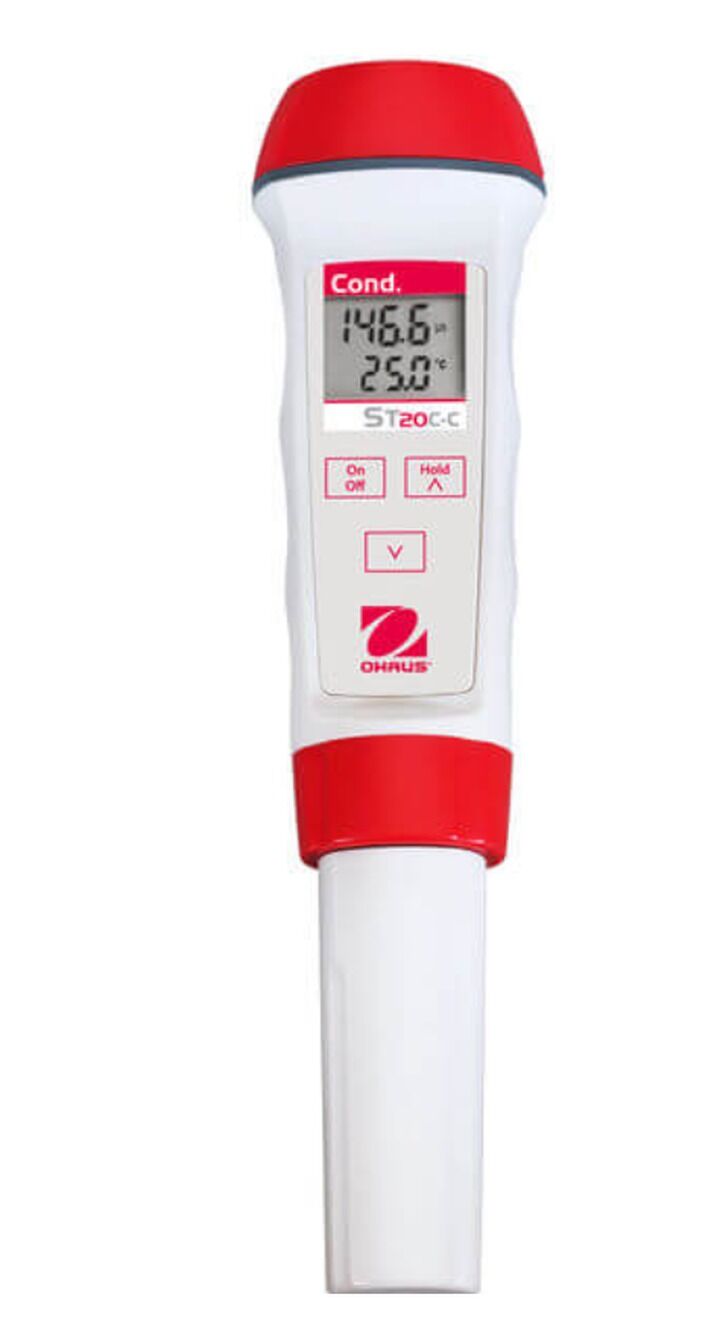 OHAUS ST 20C-C Cep Tipi İletkenlik Ölçer 	0,0 – 99,0 °C;0,00 – 19,99 ms/cm