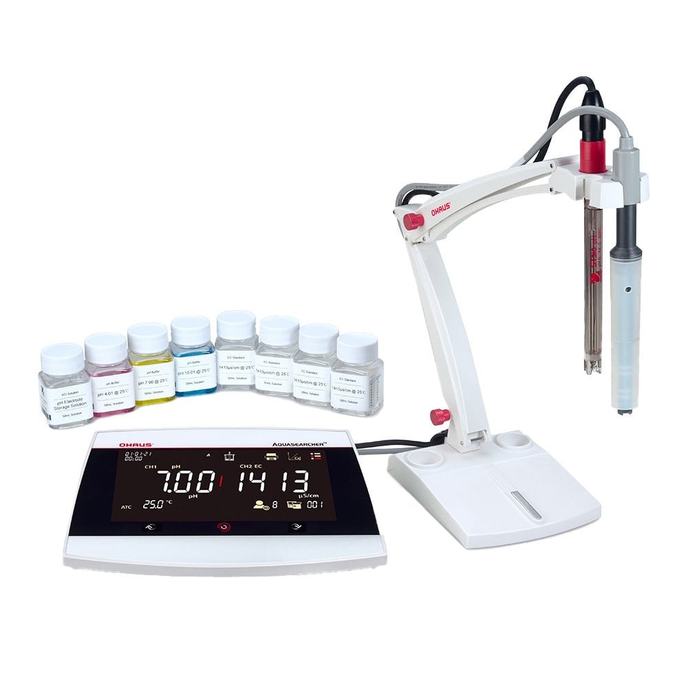OHAUS AB33M1-F pH ve İletkenlik Ölçer -2.00... 20.00 pH | 00.0 Μs/Cm – 199.9 Ms/Cm | ST310 & STCON3