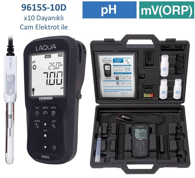 HORIBA LAQUA PH210-K Portatif pH Metre | 9615S-10D Cam Elektrod ile Set