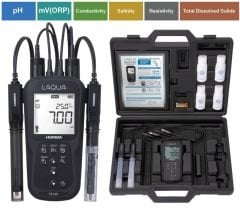 HORIBA LAQUA PC220-K Portatif pH ve İletkenlik Ölçer | Çift Kanallı | Elektrotlar Dahil Set