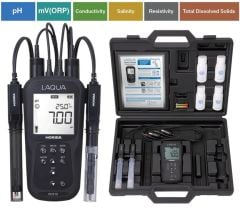HORIBA LAQUA PC210-K Portatif pH ve İletkenlik Ölçer | Çift Kanallı | Elektrotlar Dahil Set