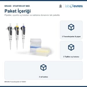 BRAND Pipet Seti Transferpette S 705891 Starter-Kit Midi