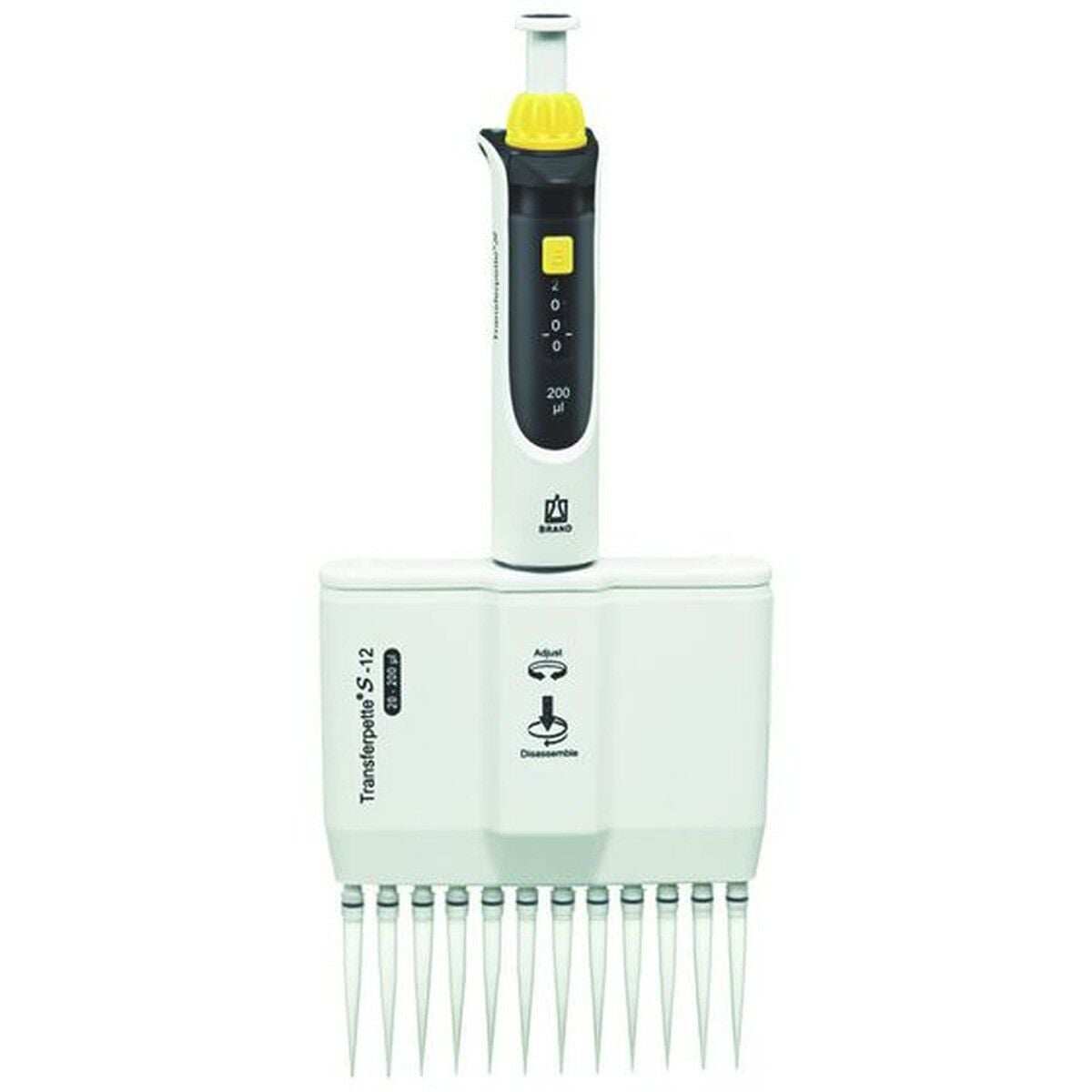 BRAND Transferpette S-12 705930 20–200 µL Çok Kanallı Pipet