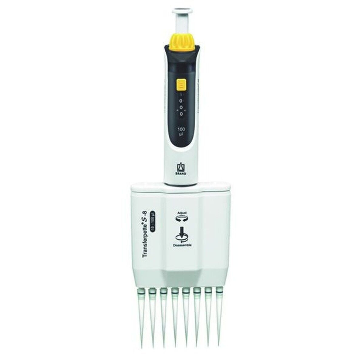 BRAND Transferpette S-8 705908 10–100 µL Çok Kanallı Pipet