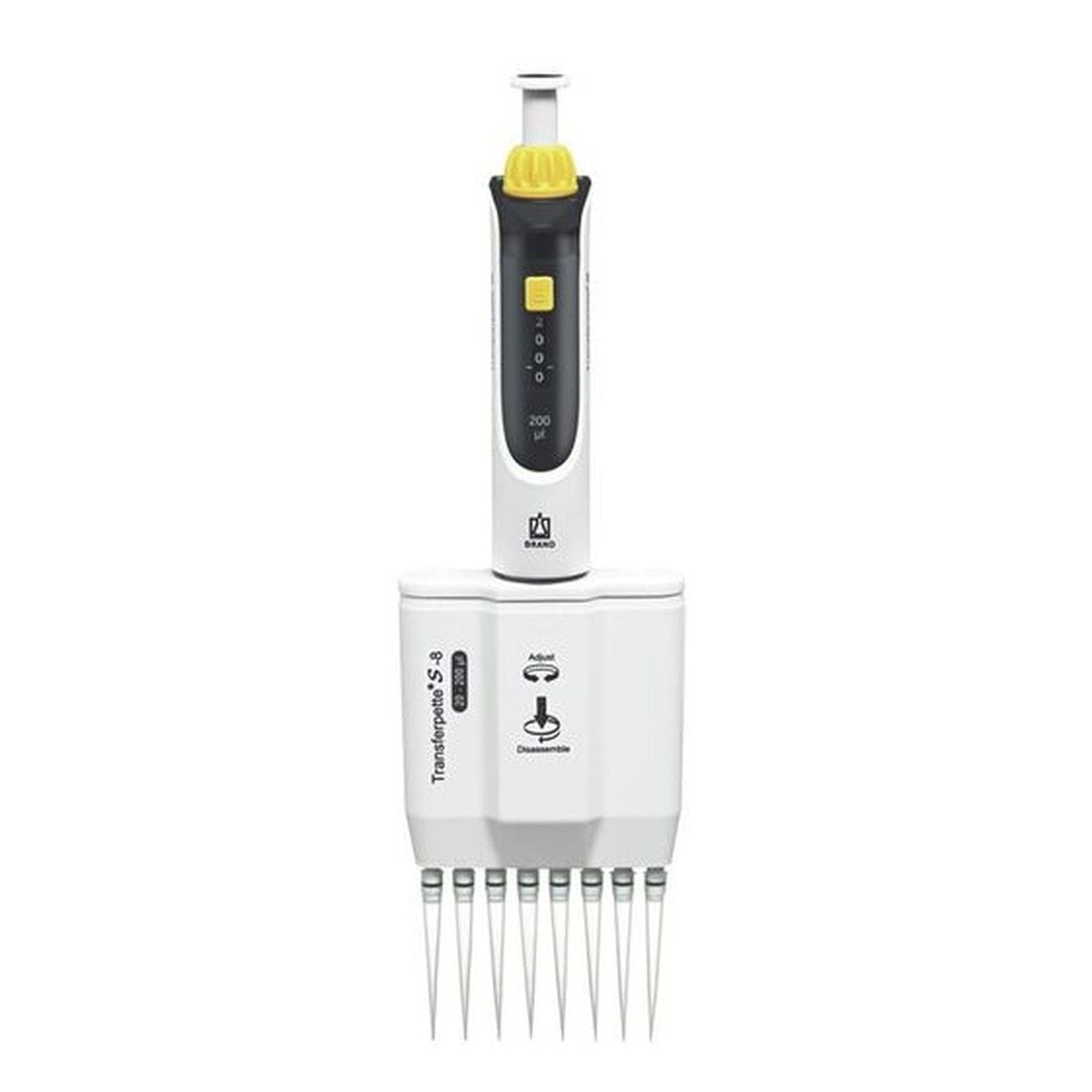 BRAND Transferpette S-8 705910 20–200 µL Çok Kanallı Pipet