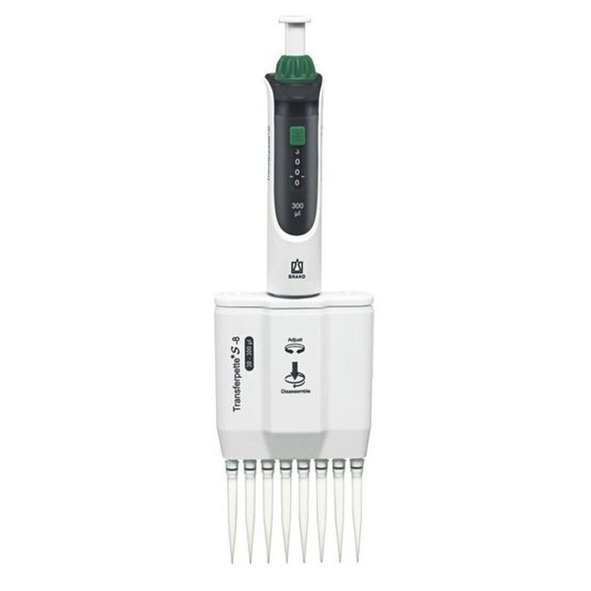 BRAND Transferpette S-8 705912 30–300 µL Çok Kanallı Pipet