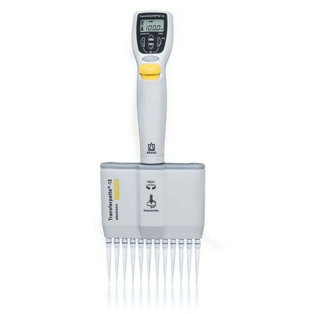 BRAND Transferpette Electronic-12 705453 5–100 µL Çok Kanallı Pipet