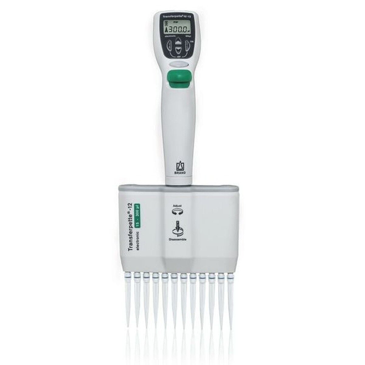 BRAND Transferpette Electronic-12 705456 15–300 µL Çok Kanallı Pipet