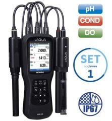 HORIBA LAQUA WQ-330-K Portatif Multiparametre Ölçer | Üç Kanallı | pH/ORP/EC/DO | SET 1