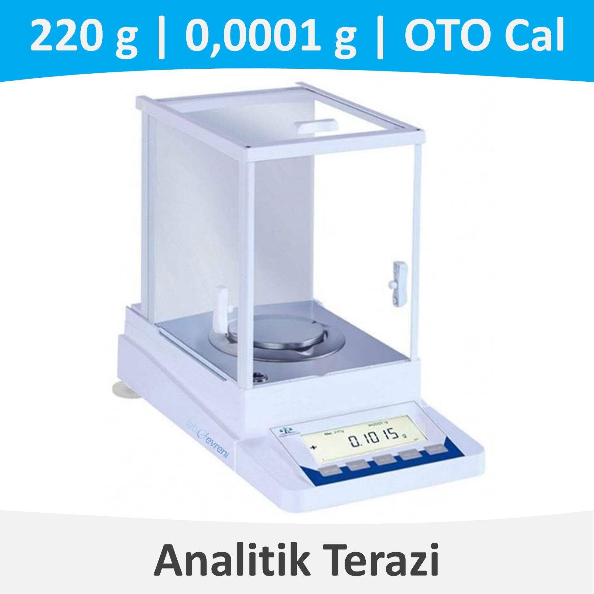 Weightlab WSA-224X Analitik Terazi | Dahili Kalibrasyon | 220 gr / 0,1 mg