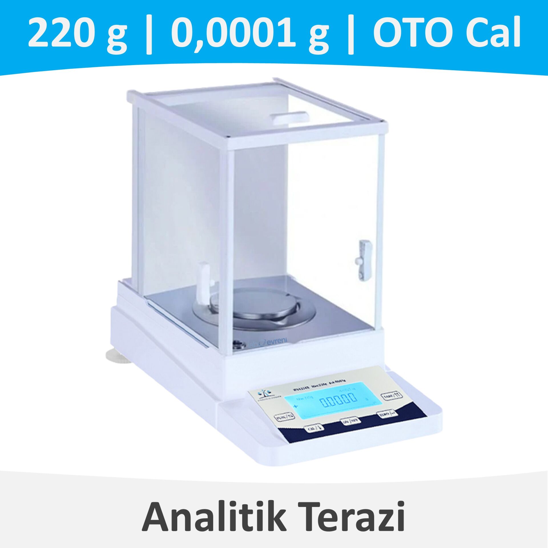 Weightlab WSA-224X Analitik Terazi | Dahili Kalibrasyon | 220 gr / 0,1 mg