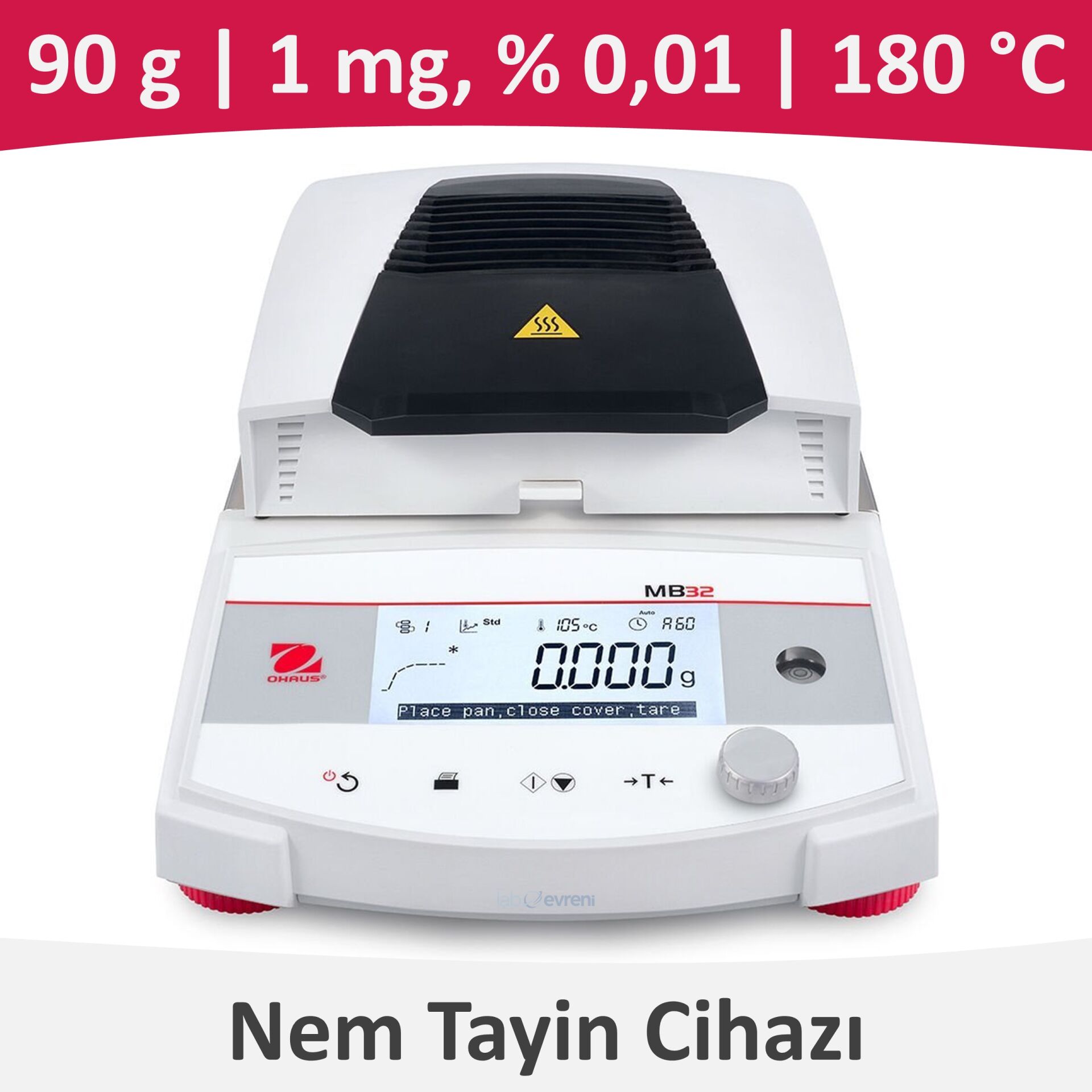 OHAUS MB 32 Nem Tayin Cihazı 90 gr | 180 °C | 0.001 gr