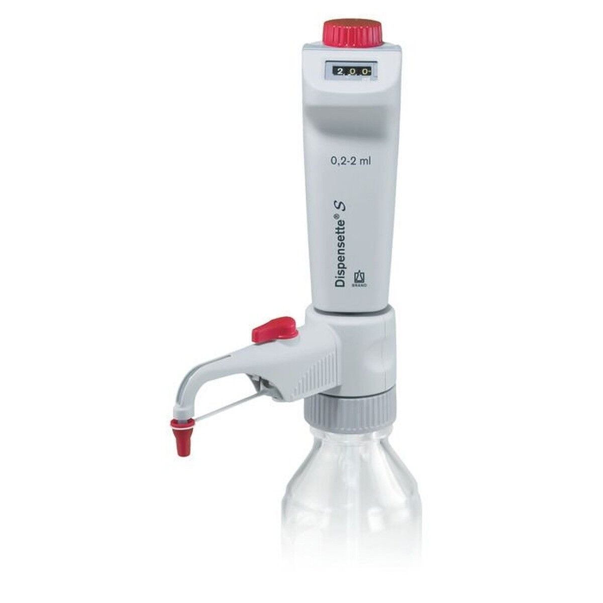 BRAND Dispensette S Dijital Geri Dönüş Valfli Ayarlanabilir Hacimli Dispenser 4600321 | 0,2–2 mL