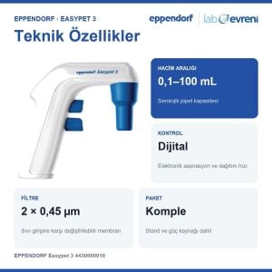 EPPENDORF Easypet 3 4430000018 Elektronik Pipet Pompası | 0,1–100 mL