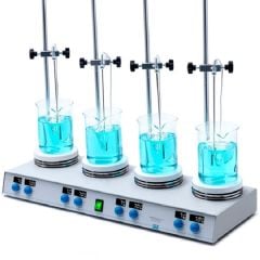 VELP AM4 Digital PRO Çoklu Isıtıcılı Manyetik Karıştırıcı | 1500 Rpm | 4 X 20 Litre | 370 °C