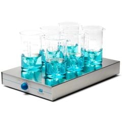 Velp MULTISTIRRER 6 Bölmeli Çoklu Analog Manyetik Karıştırıcı | 80... 1500 Rpm | 6 x 400 mL