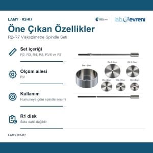 LAMY R2-R7 Viskozimetre Spindle Seti