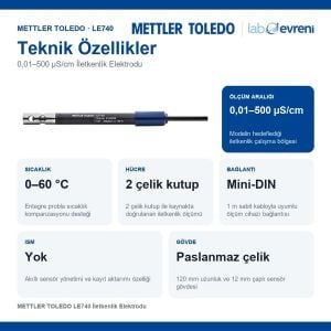METTLER TOLEDO LE740 İletkenlik Elektrodu | 0,01–500 µS/cm