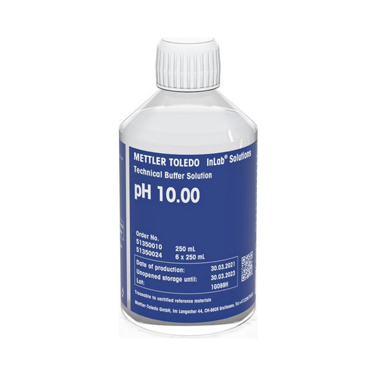 METTLER TOLEDO Technical Buffer pH 10.00 Tampon Çözelti | 250 mL