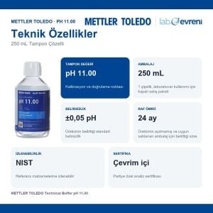METTLER TOLEDO Technical Buffer pH 11.00 Tampon Çözelti | 250 mL